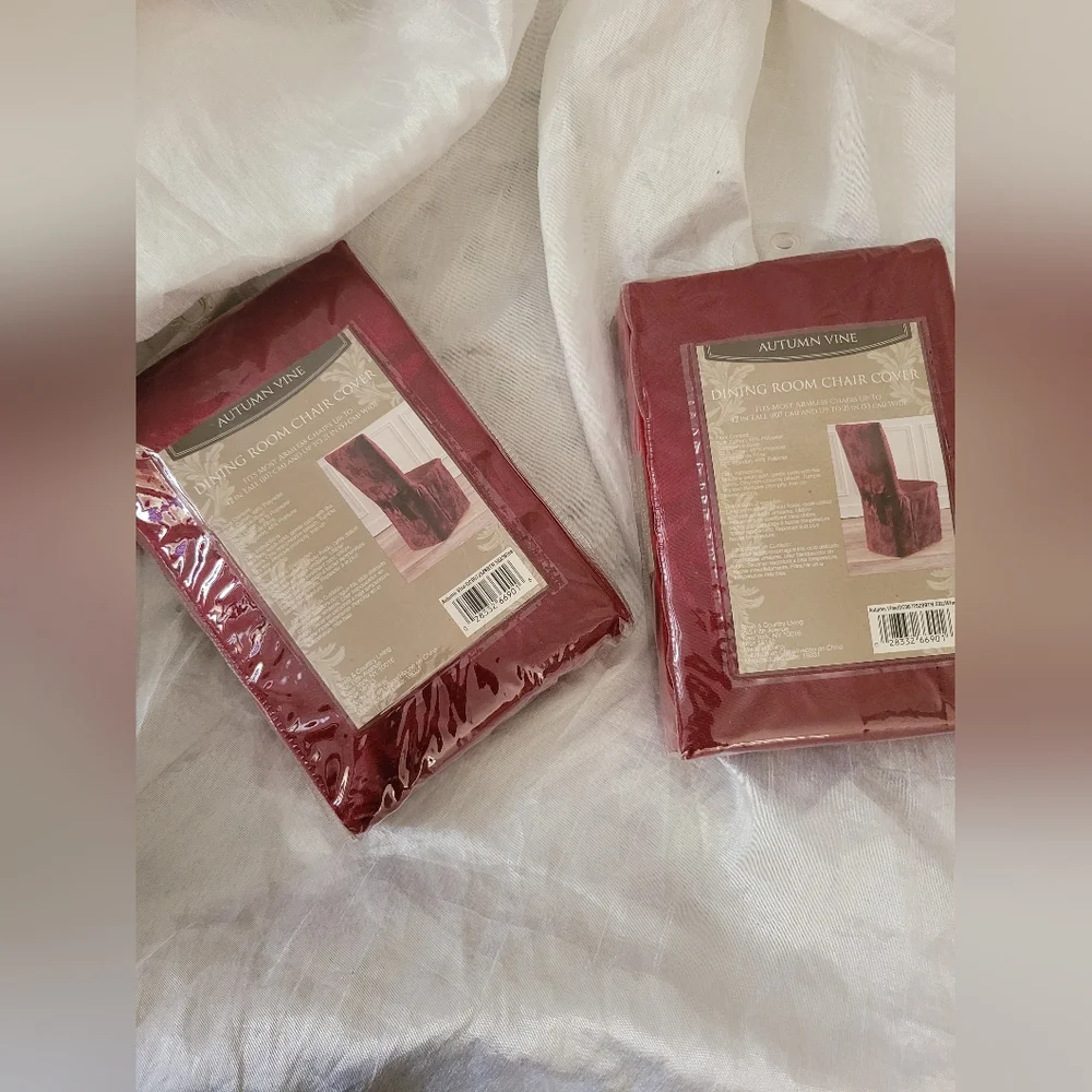 Autumn VINE (Wine Color) Dining ROOM CHAIR COVERS